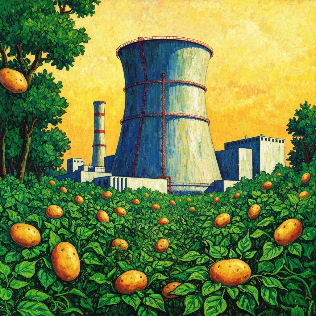 Nuclear Reactor Camouflaged in Fauvist Landscape