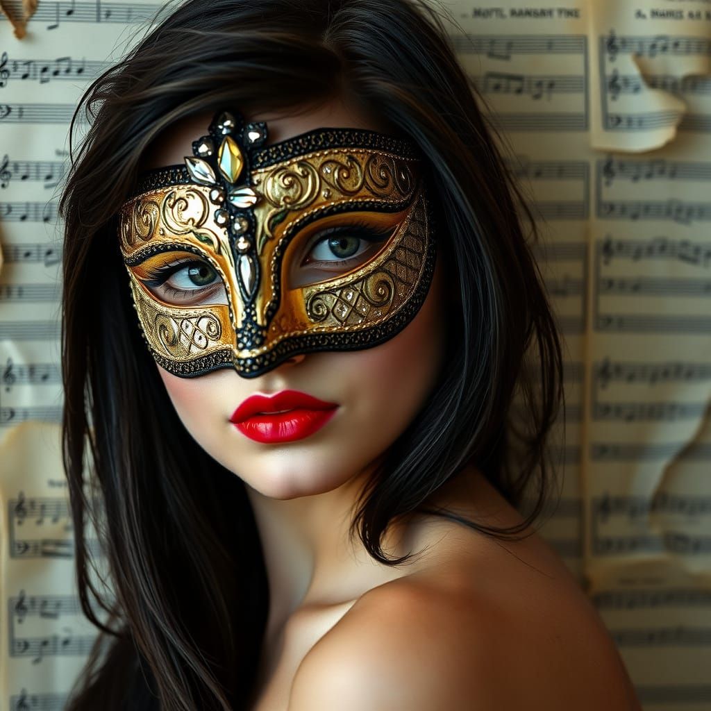 Venetian Masquerade Mask with Baroque Influences