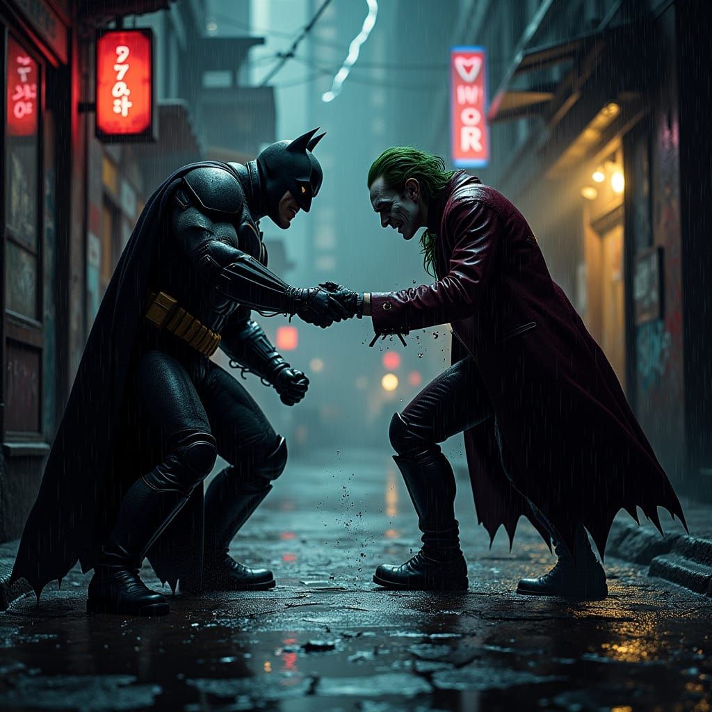 Batman vs Joker: Gritty Alley Fight Scene