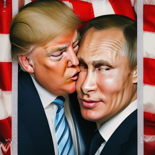 Donald Trump Kissing Putin
