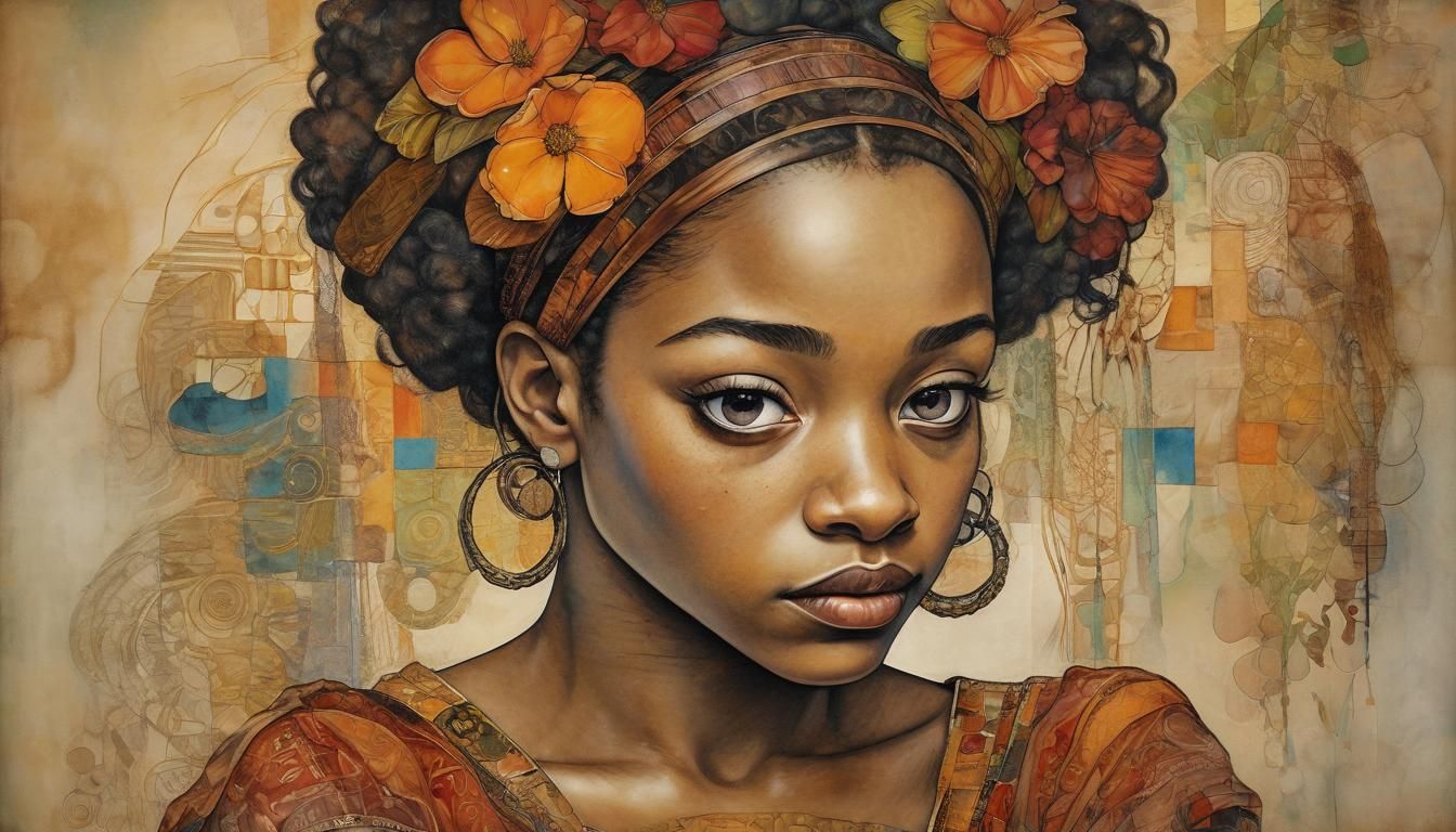 Surreal Portrait of Girl in Expressionist Style