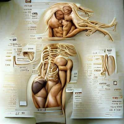 Anatomical Illustration of Man and Woman