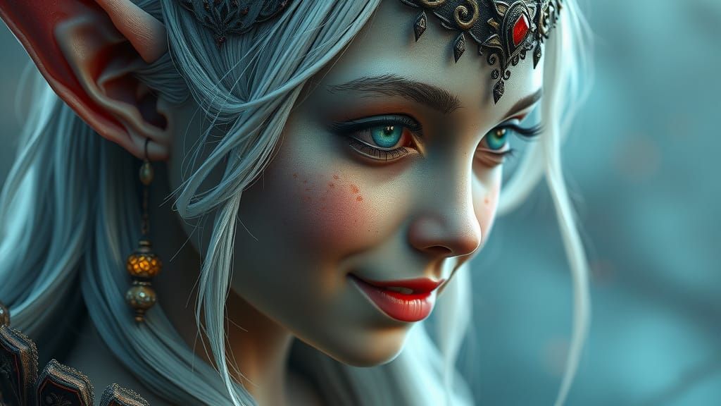 Mystical Elf Portrait in Dreamlike Unreal Engine Style