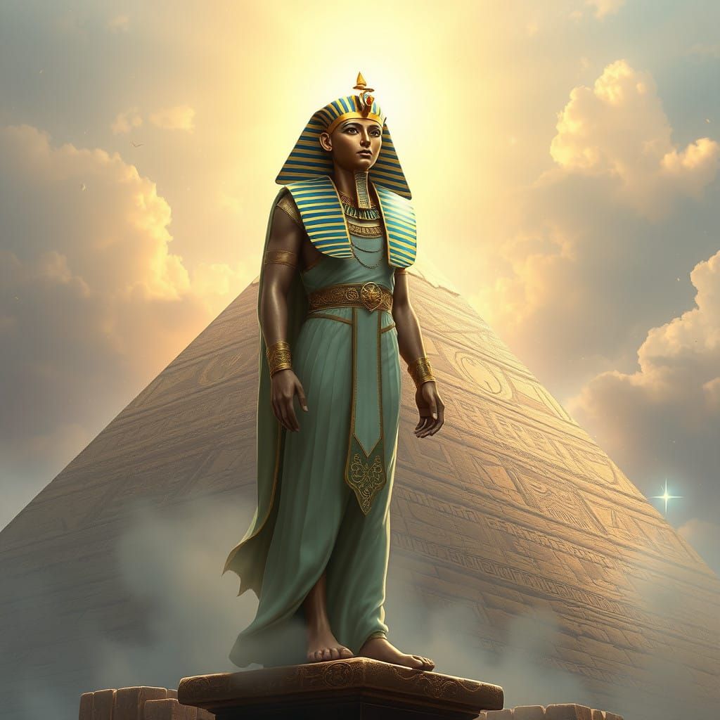 Ancient Egyptian Pharaoh in Dreamy, Hyperdetailed Style