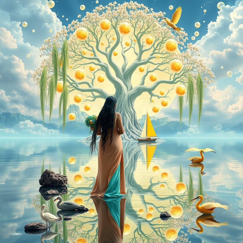 Native American Couple by Crystalline Lake: Anime Style