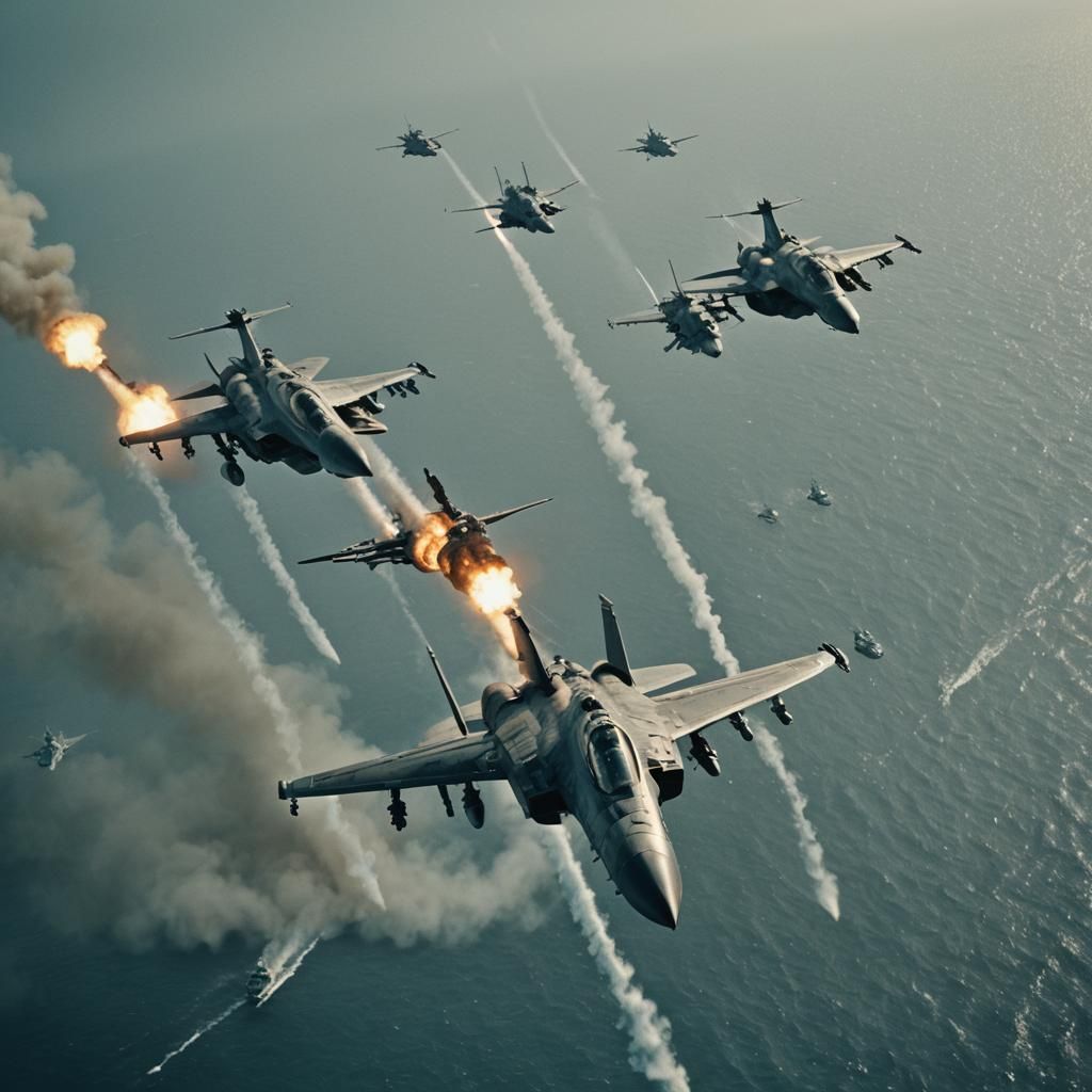 Epic Modern Warships in Cinematic Style