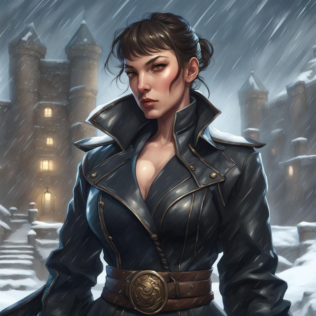 Chun Li in Snowstorm: Hyperdetailed Concept Art