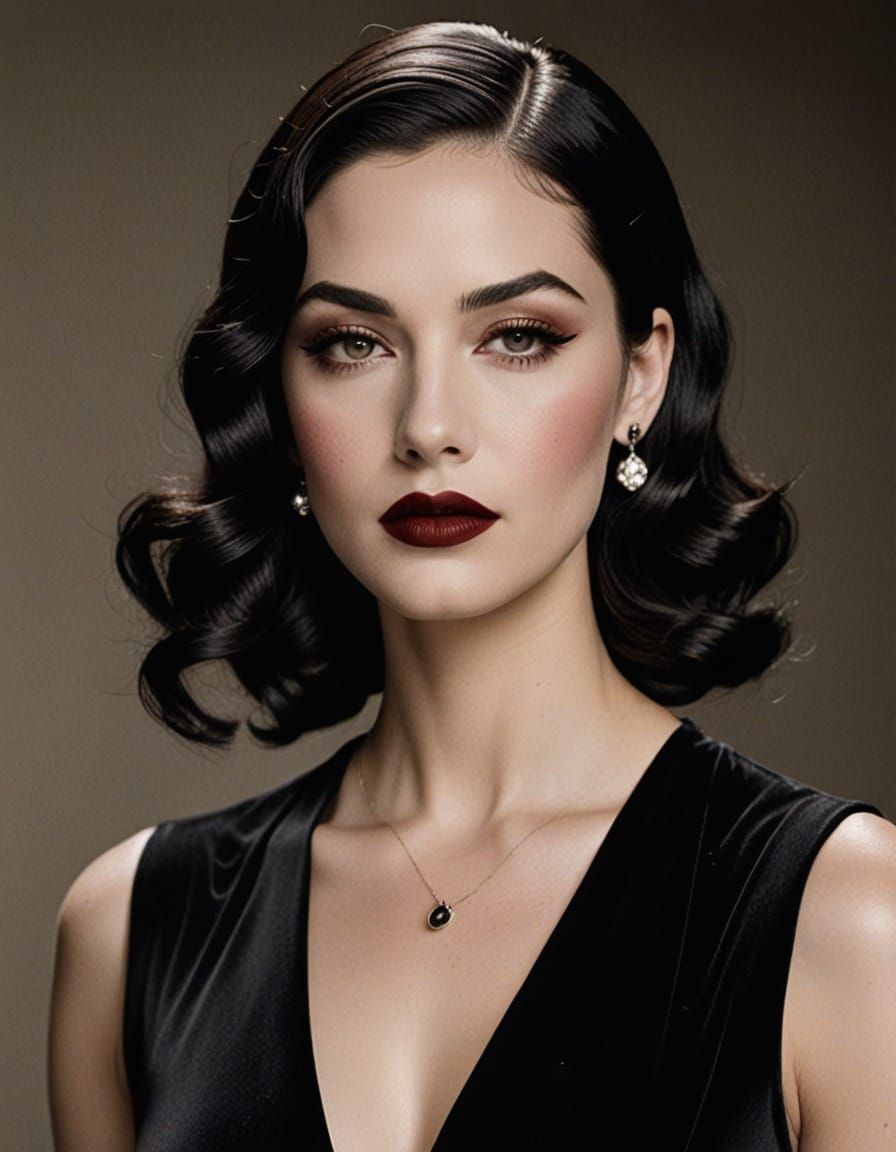 Vintage Portrait of a Jazz Singer in Manhattan