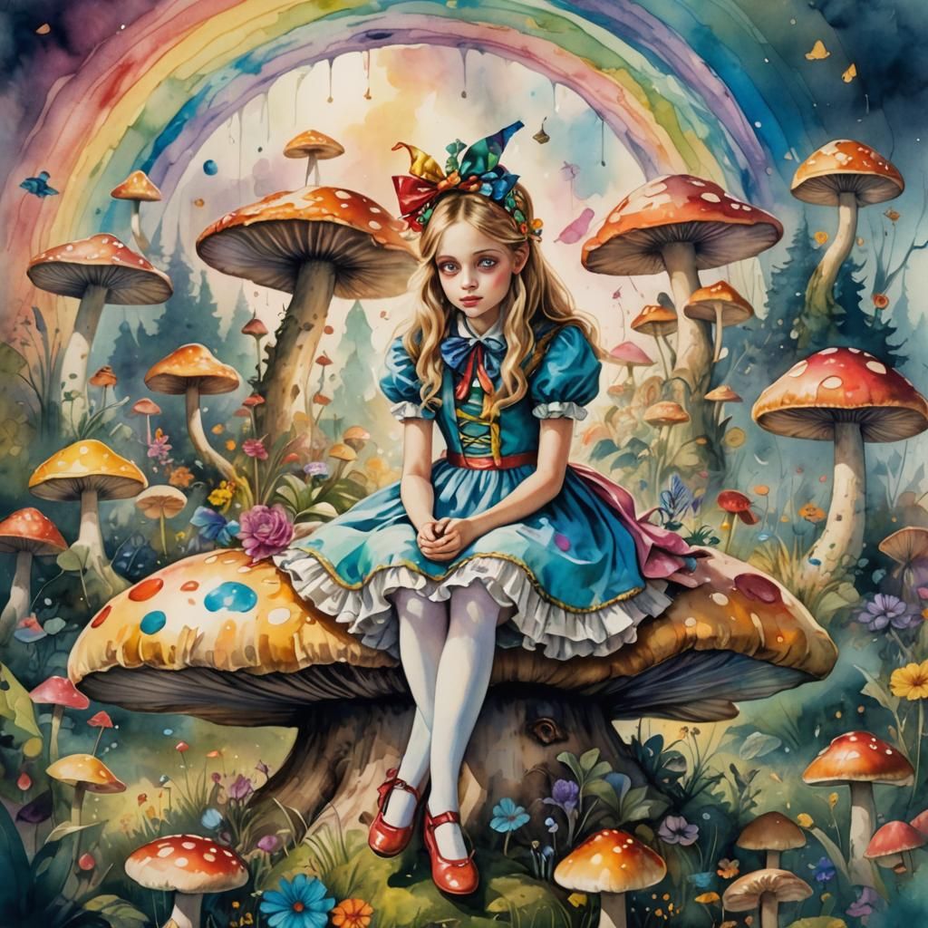 Alice in Wonderland and Rainbow: Dreamy Conceptual Art