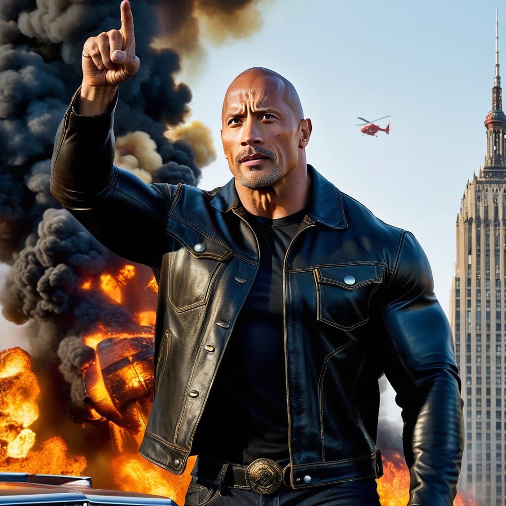 Dwayne Johnson Defies Inferno in Retro-Style Action