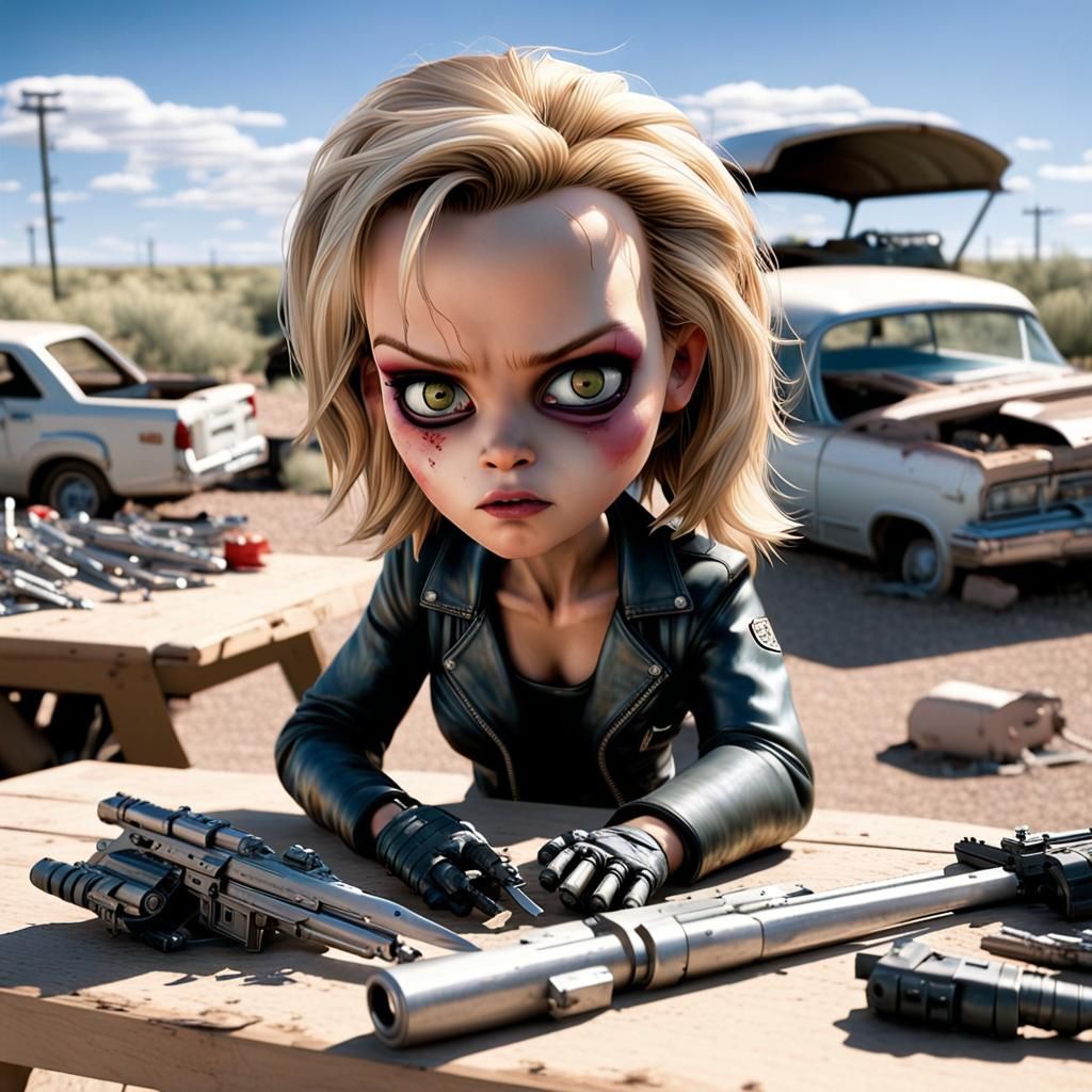 Sarah Connor's Sunny Bunker: A Post-Apocalyptic Scene
