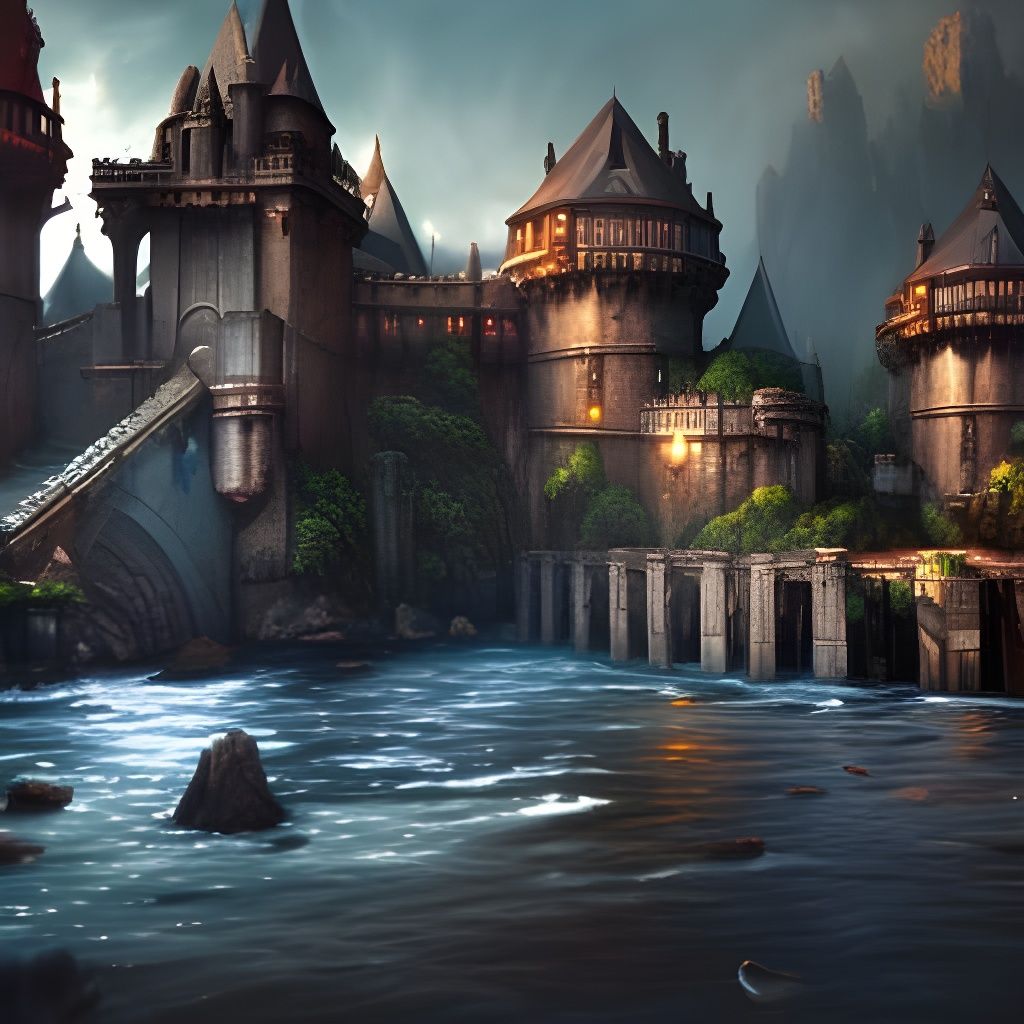 Fantastical Medieval Castle Concept Art
