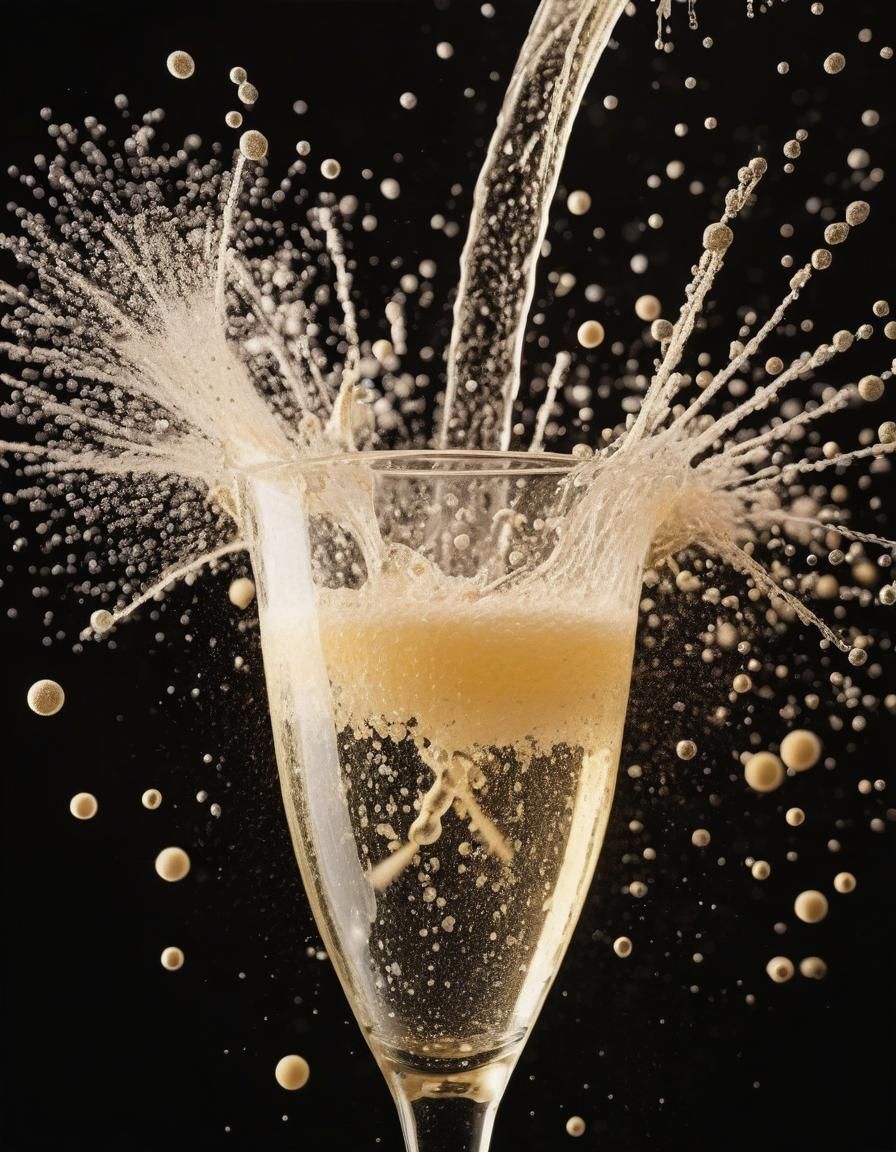 Vibrant Pop Art Champagne Explosion