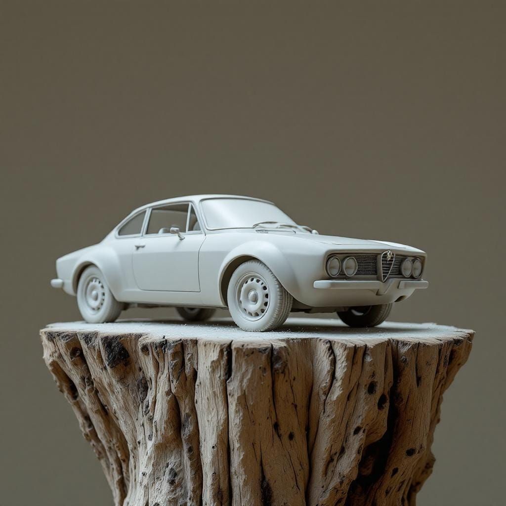 Hyperrealistic Clay Model of an Alfa Romeo GTV