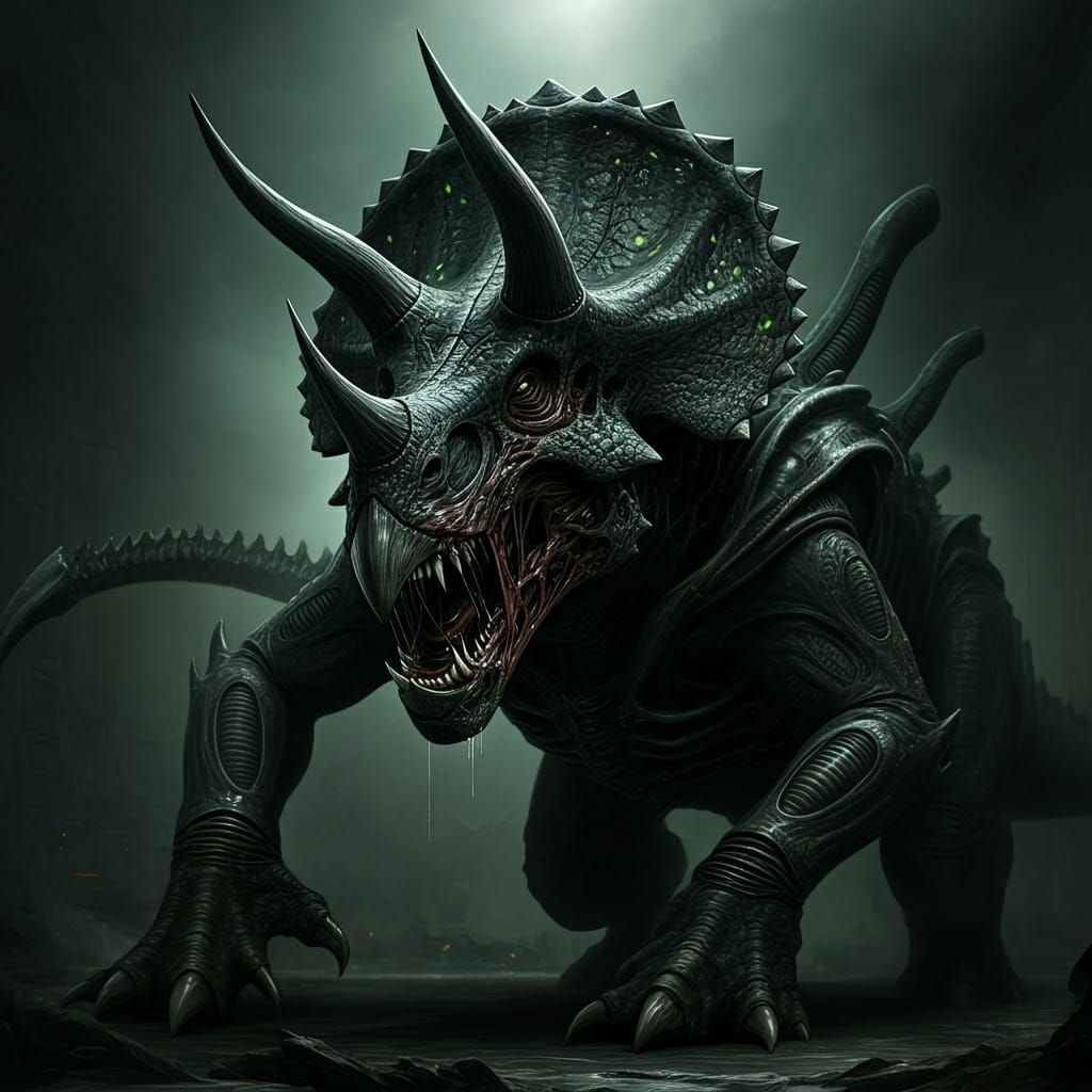 alien xenomorph triceratops hybrid