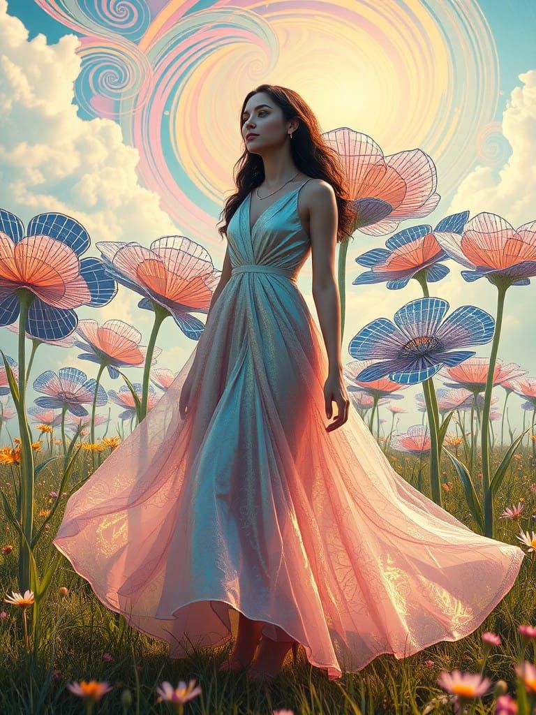 Surreal Solarpunk Dreamscape Unfolds