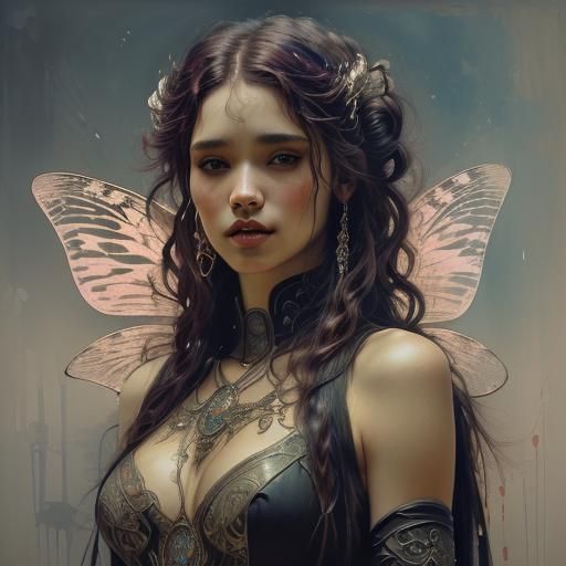 <lora:Nurografik Ink SD1-5:1.0> cyber fae