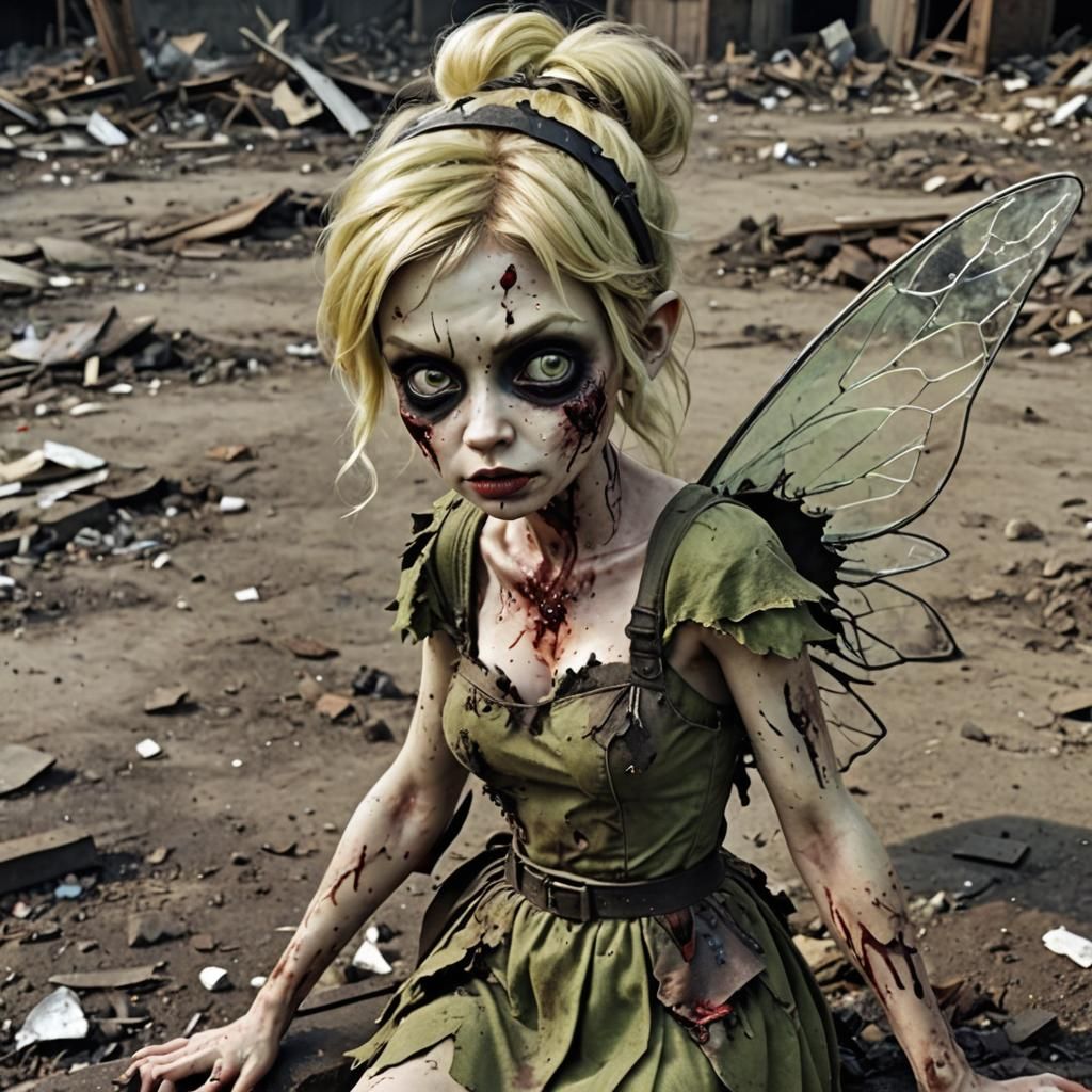 Zombie Tinkerbell in Apocalypse Wasteland