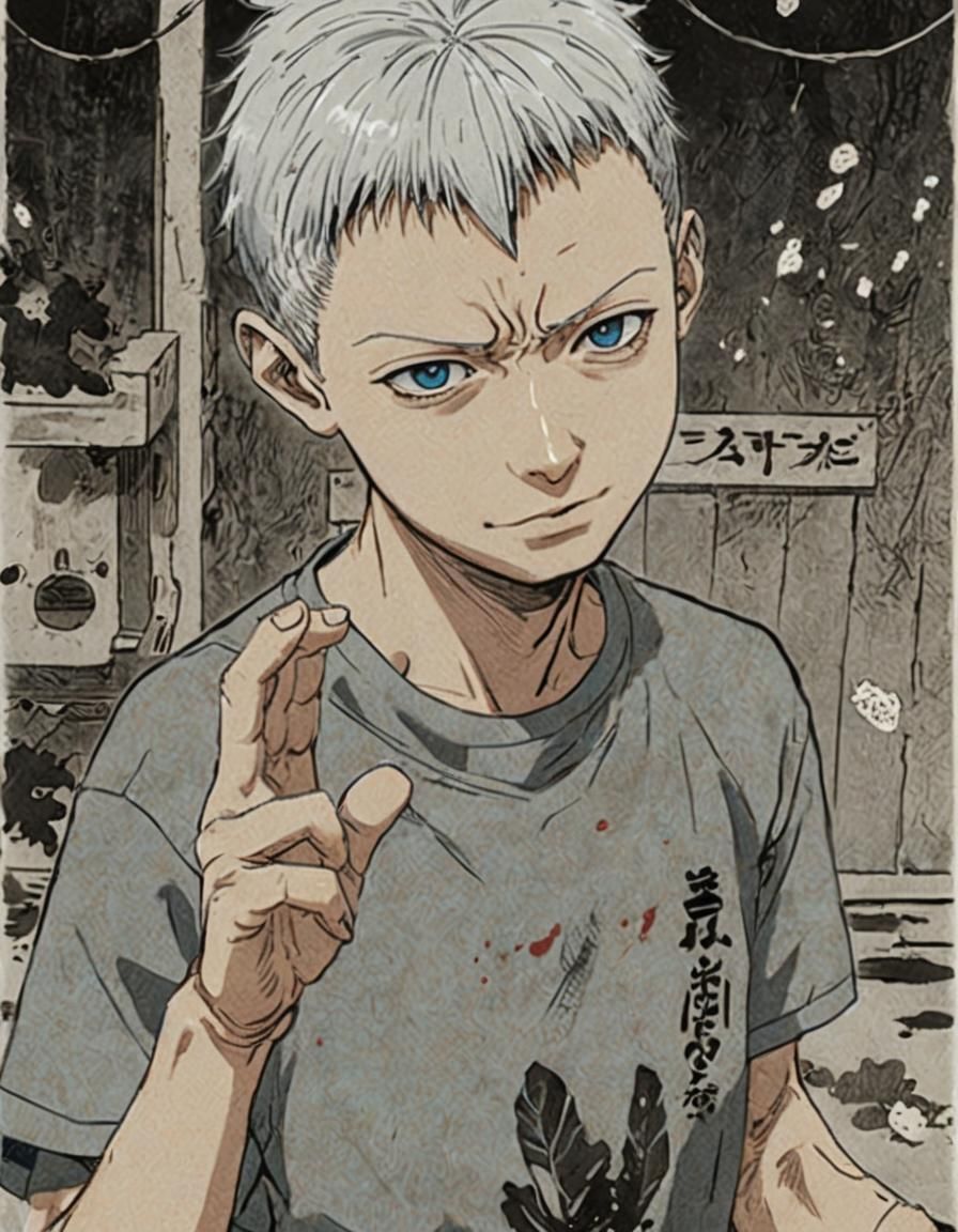 Young Satoru Gojo Digital Anime Illustration