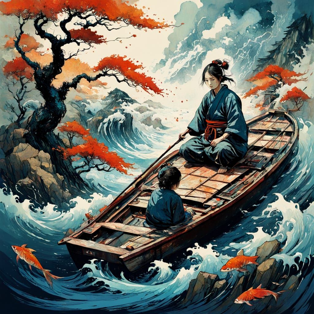 Fantastical Summer Landscape in Expressionist Style