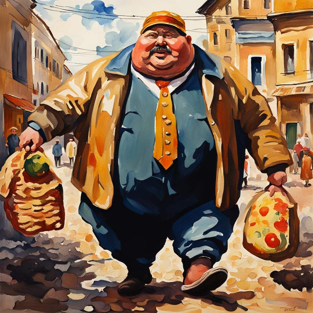 Figgy People in Gouache and Watercolor Style