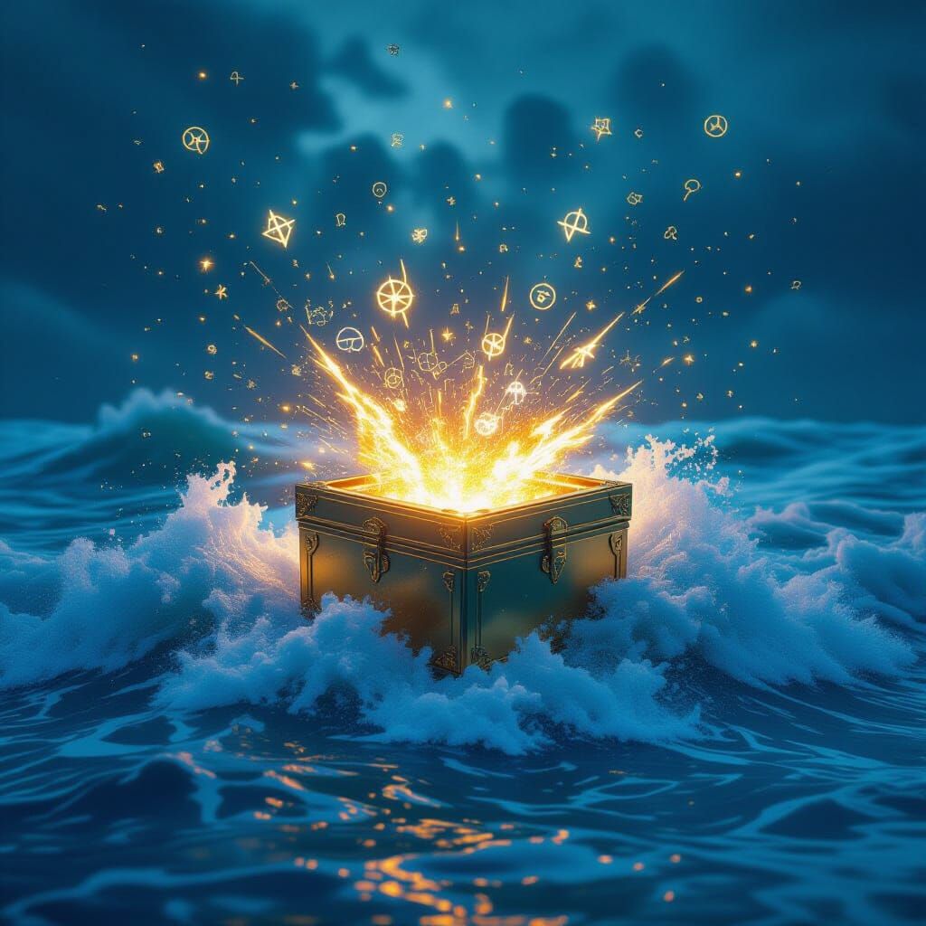 Magic Box Erupts on Bioluminescent Ocean Waves