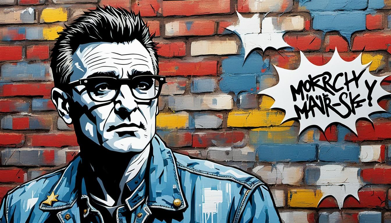 Morrissey in Manchester: Comic Book Style Portrait