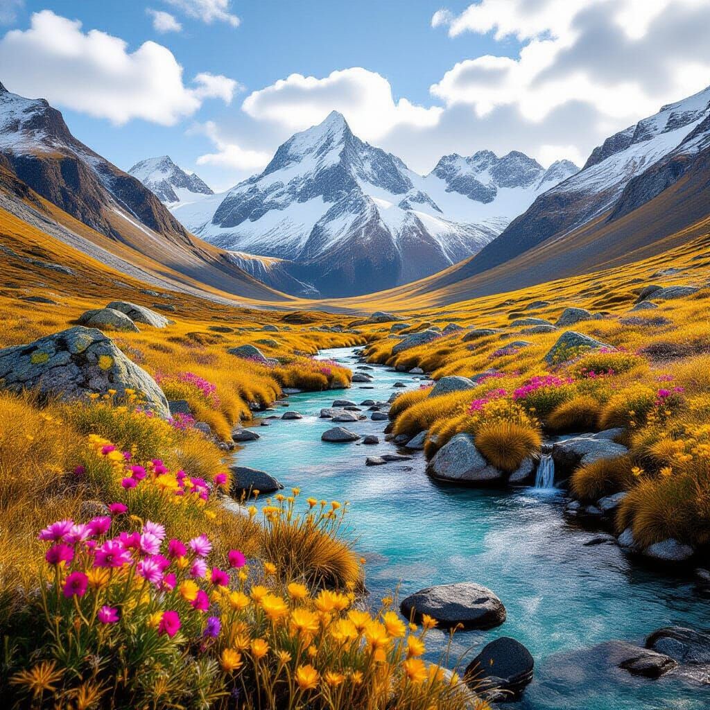 Highland Plateau at Late Morning: Ultra-Realistic Landscape