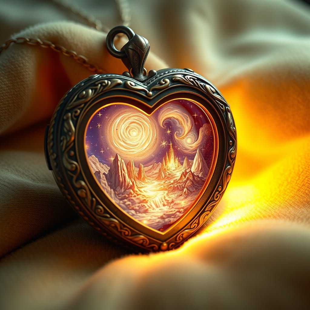 Heart Locket Opens to Miniature Fantastical World