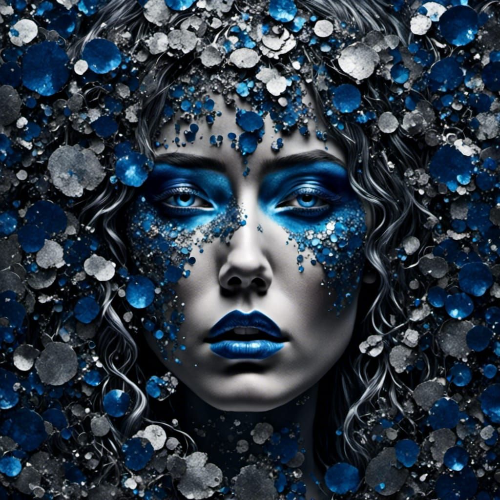 Surreal Marble Portrait Generated by AI