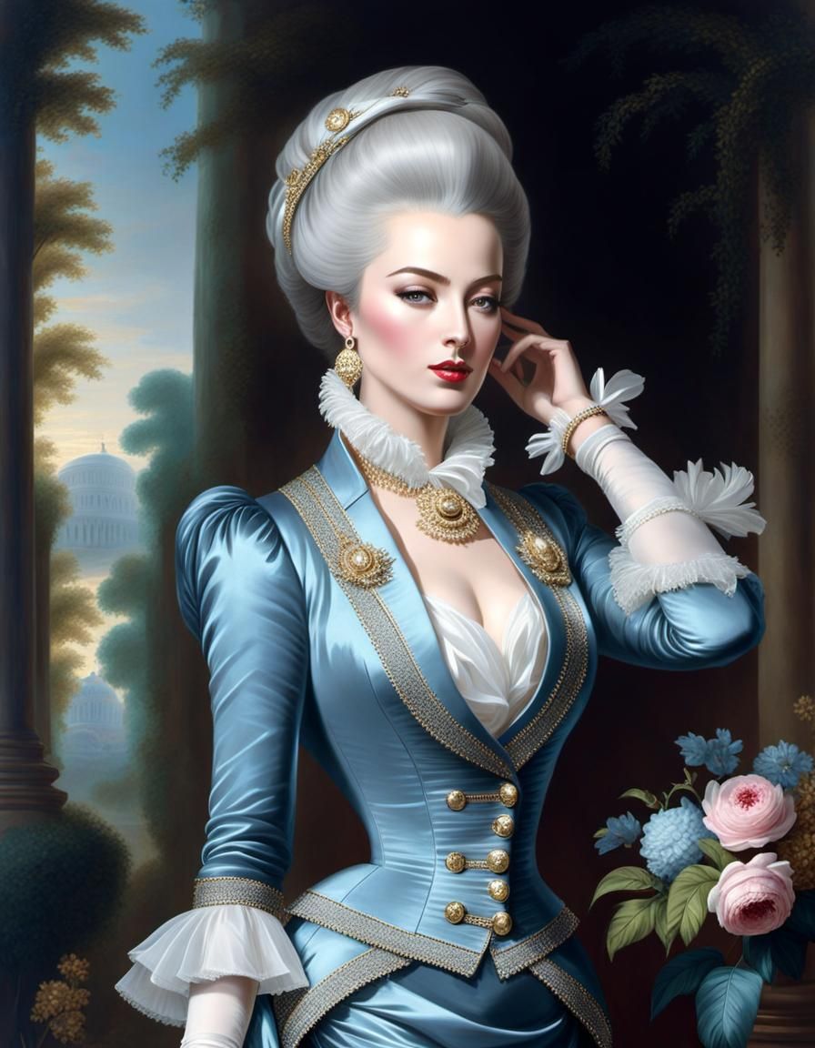 Elegant French Woman in Balmain Blazer Dress