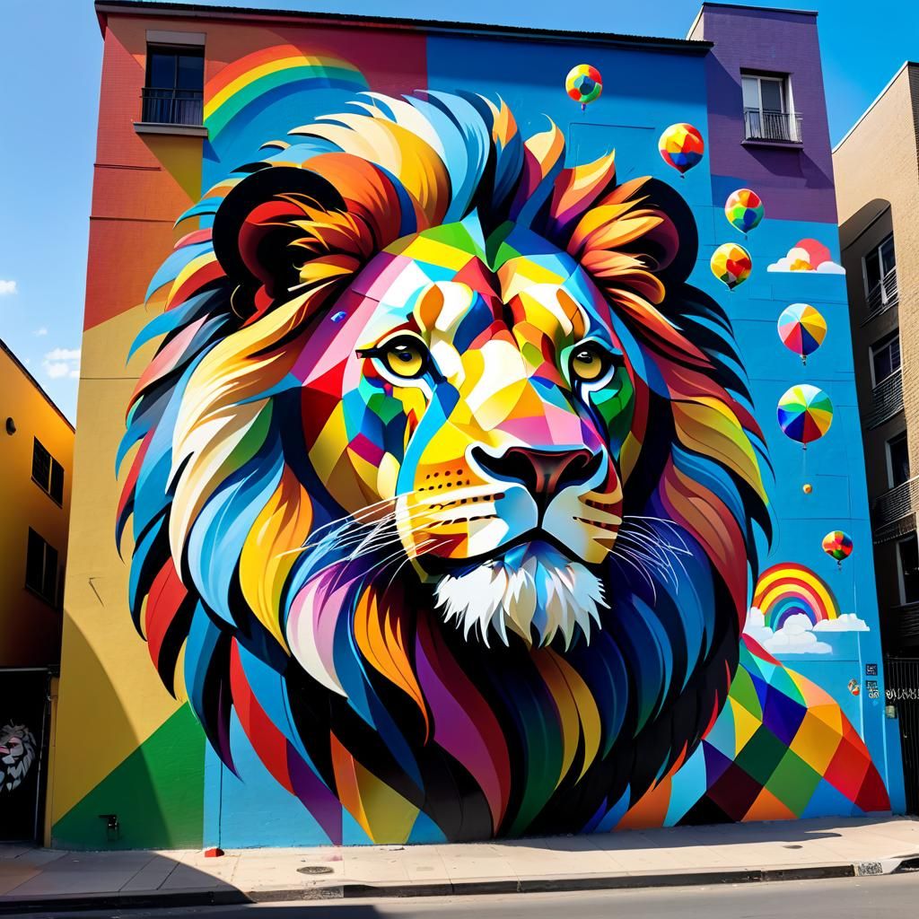 Okuda style street art