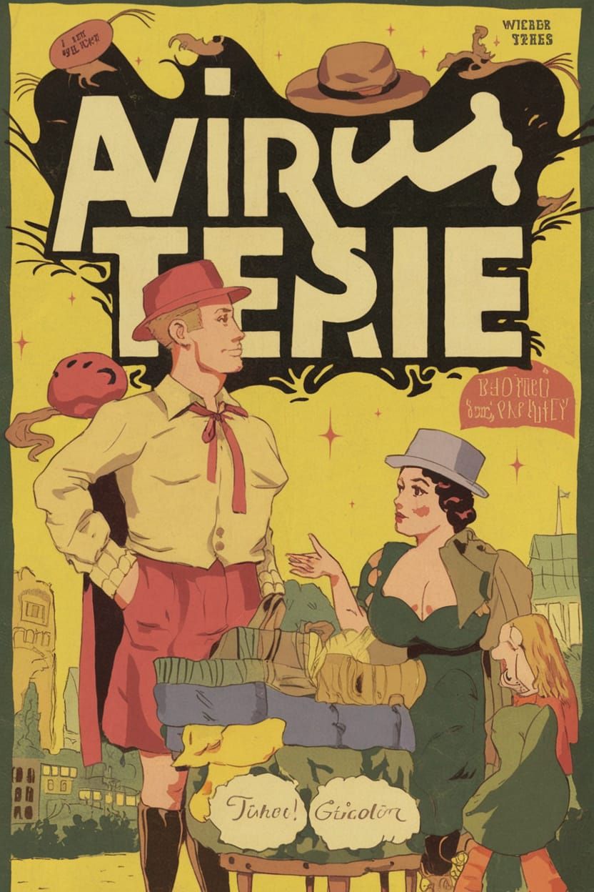 Surreal Vintage Clothing Salesmen in 1930s Cartoon Style