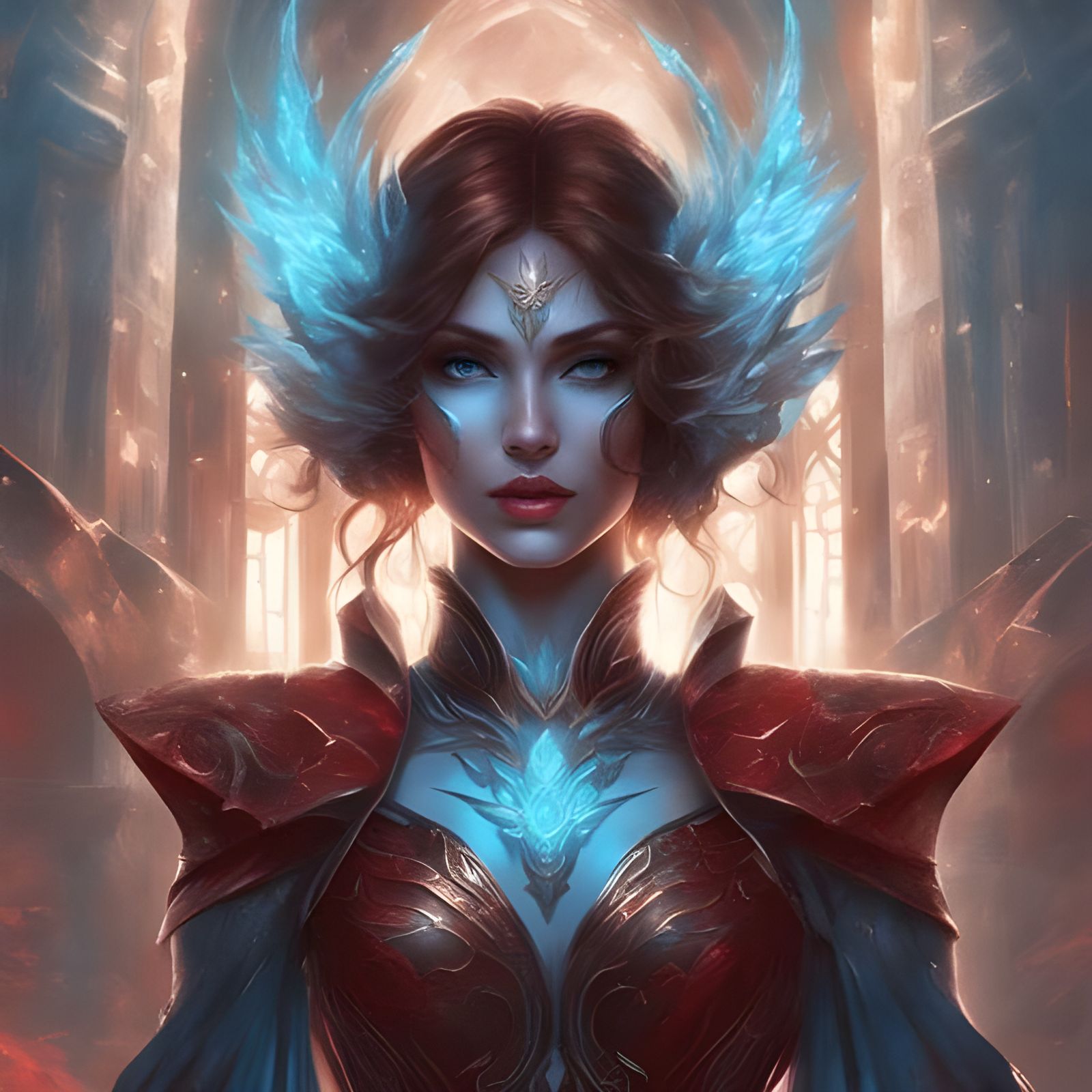 Bioluminescent Assassin Portrait: Alluring Goddess