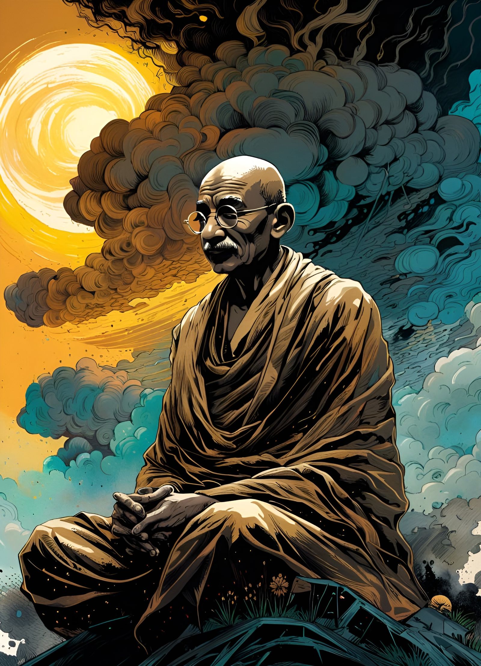 Mahatma Gandhi reshaping history with peace