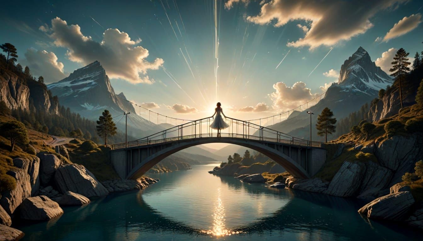 A Giant Woman on a Bridge