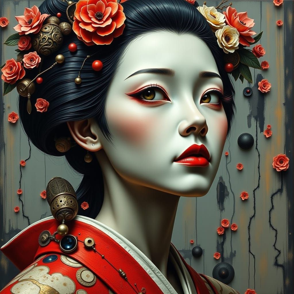 Cyborg Geisha in Ancient Japan