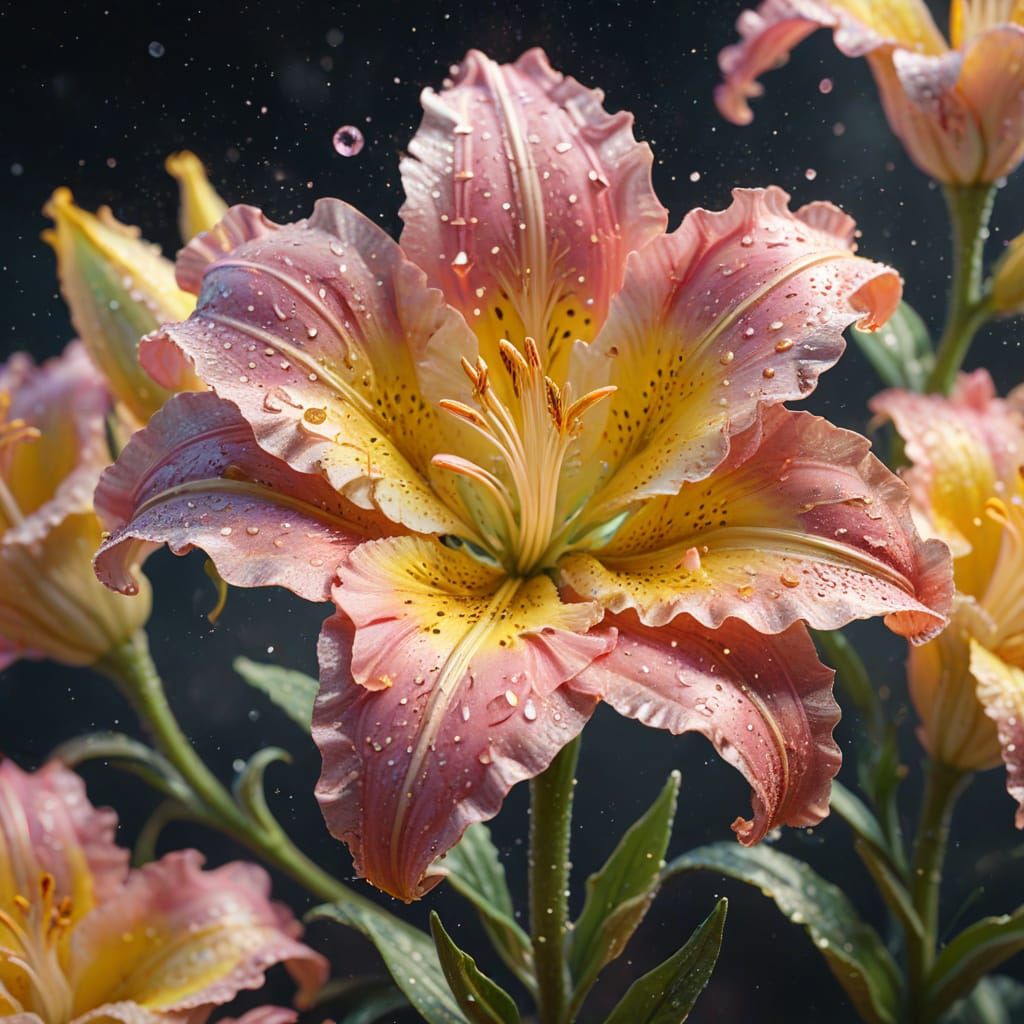 Glistening Stargazer Lily in Clay: 3D Game Art