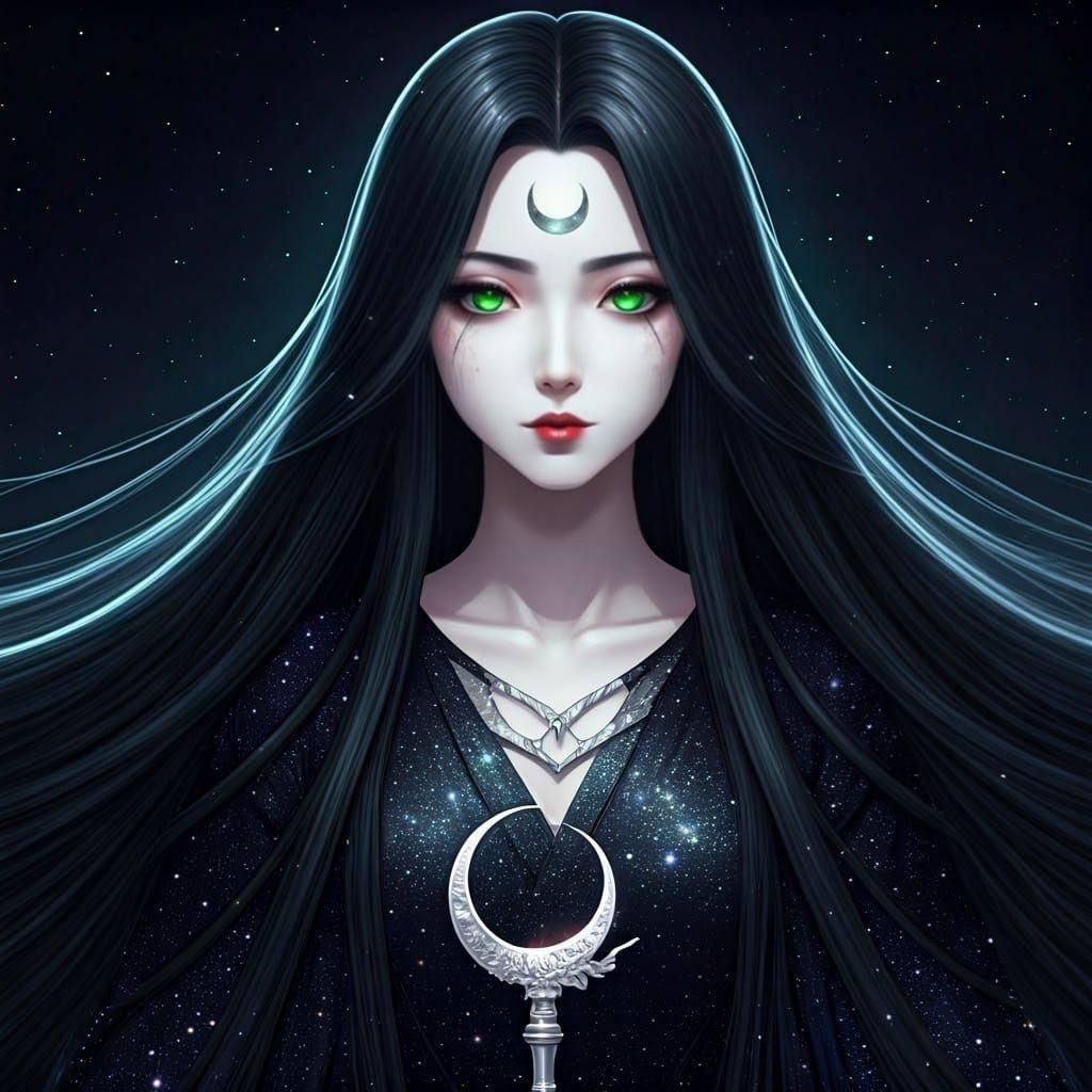 Tall Goddess in Celestial Attire