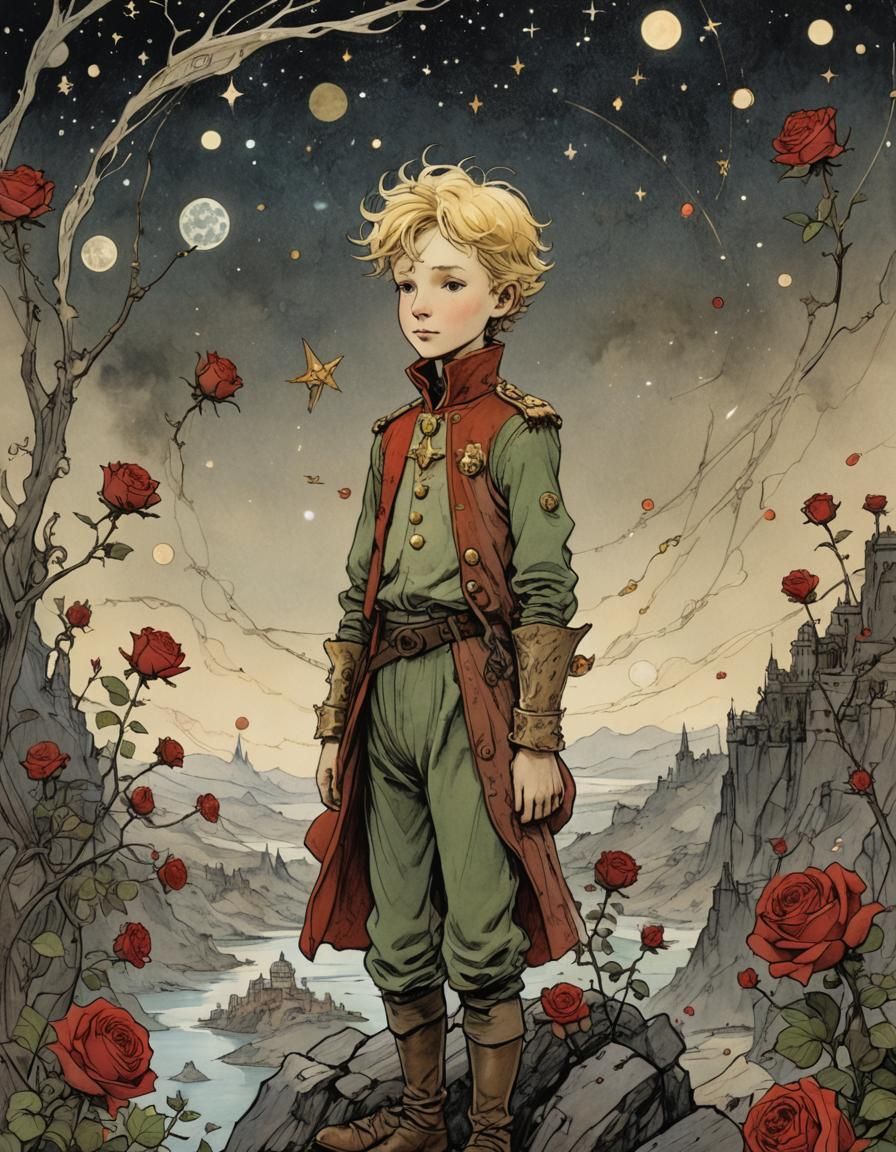 Little Prince and Rose in Celestial Kingdom