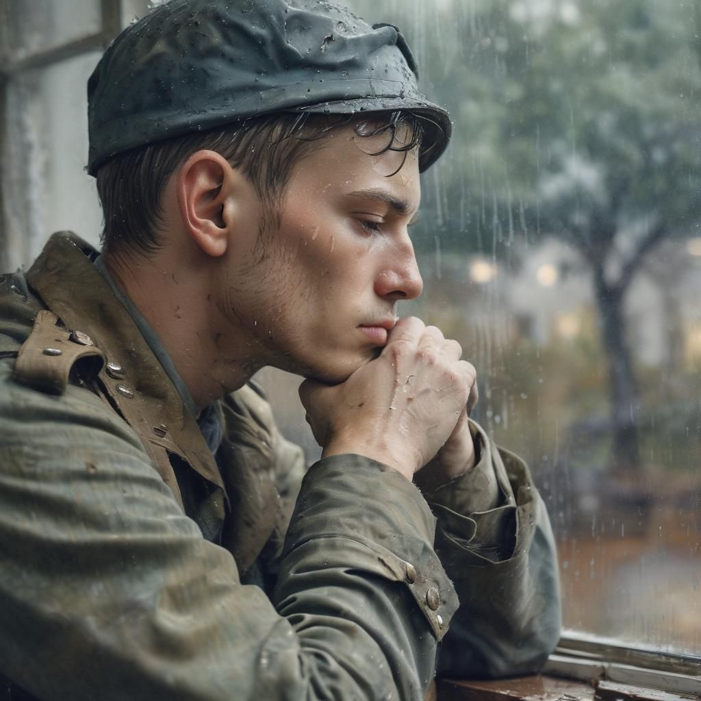 Soldier in Watercolor, Glimpse of Home