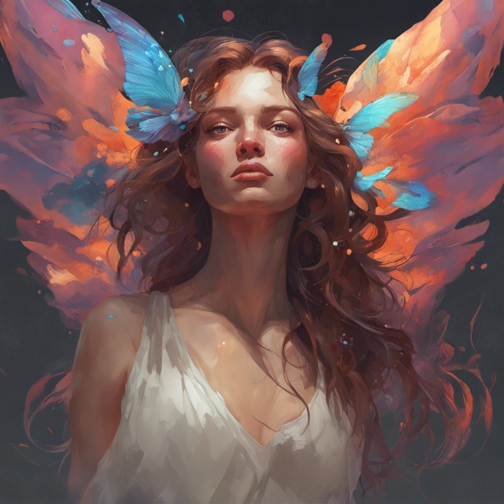 Freckled Woman Portrait with Dynamic Lighting