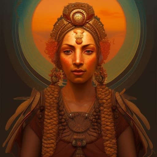 Nisaba: Sumerian Grain Goddess in Digital Art