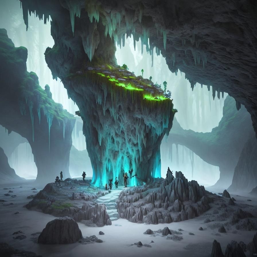 Mystical Underground World of Dwarves and Elves