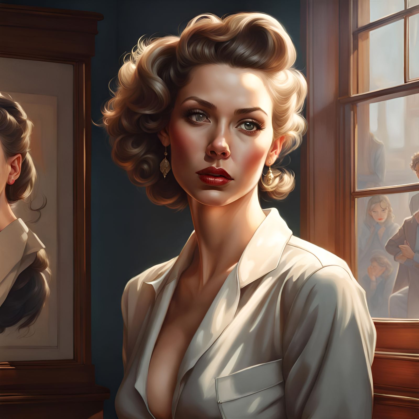 Portrait of a Gorgeous Woman in Artgerm Style