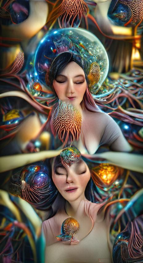 Surreal Transformation: A Digital Rendering in Rich Colors