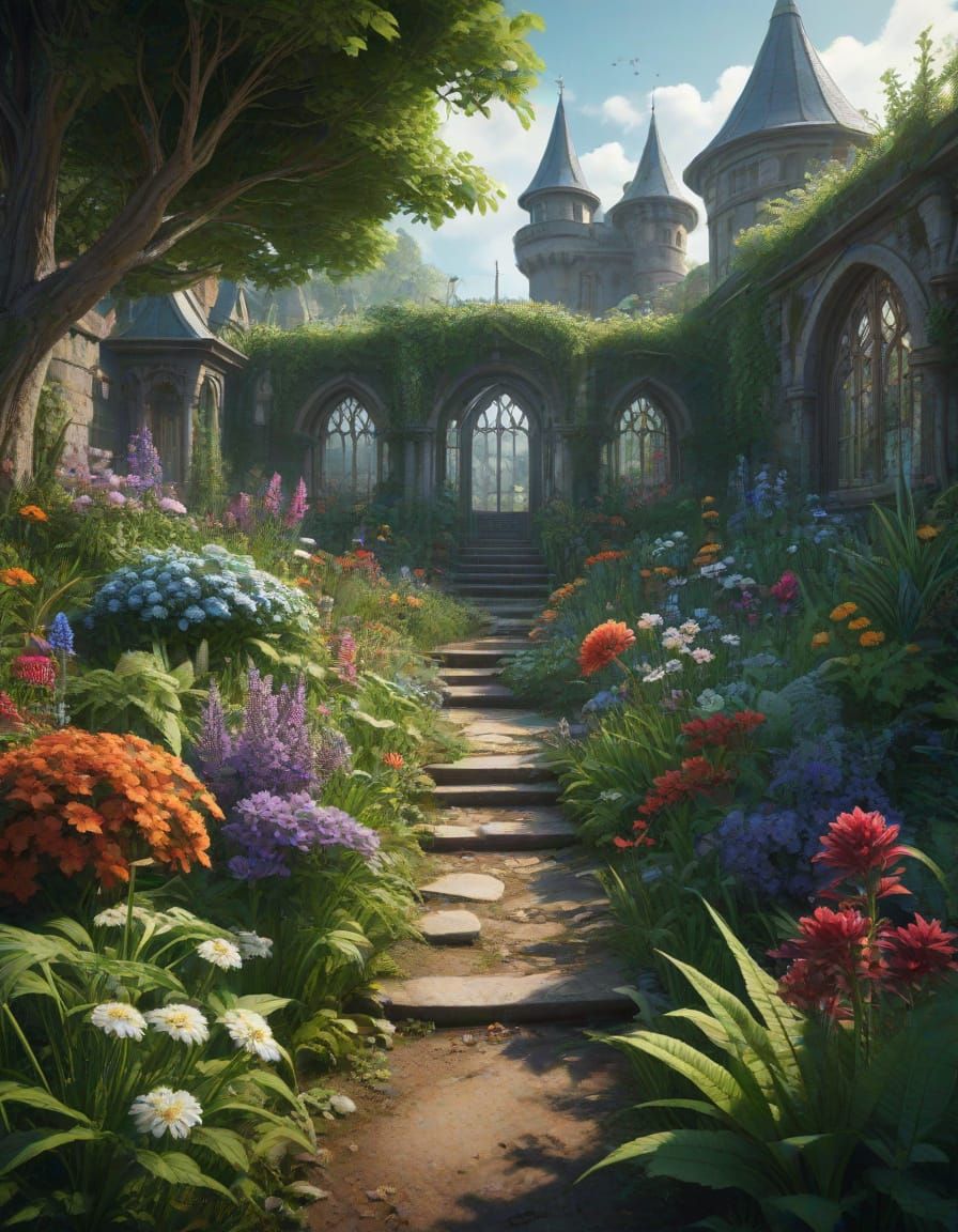 Fantasy Garden Art for National Weed Your Garden Day