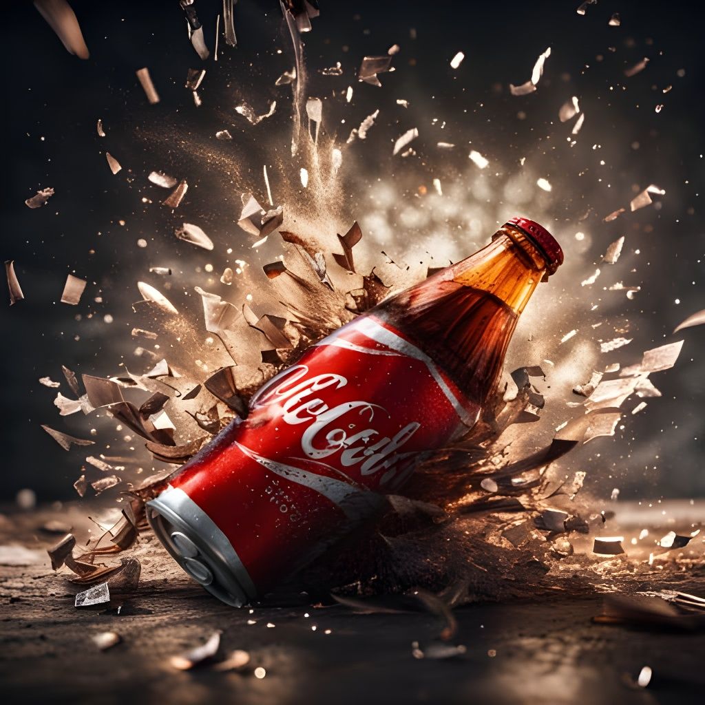 Exploding Coca-Cola: A Moment Frozen in Time