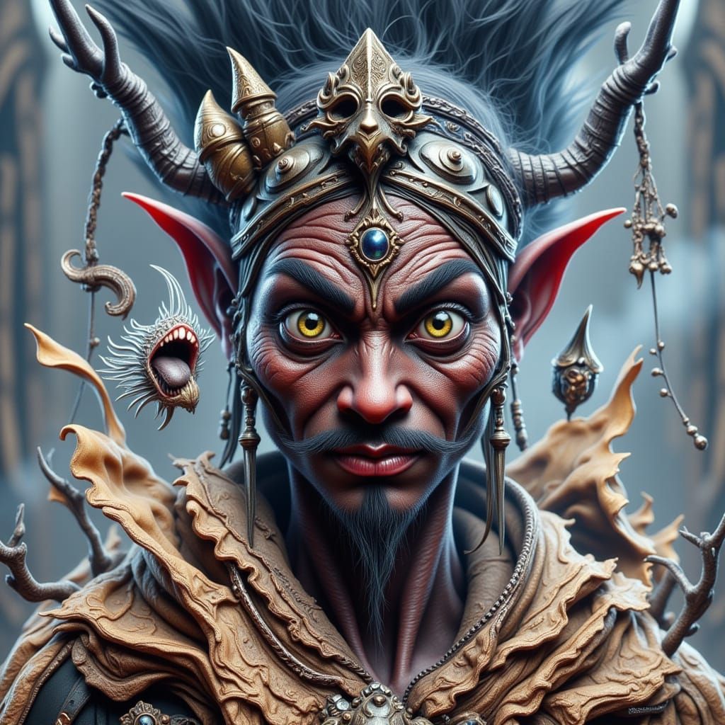 Abstract Creature with Flowing, Dreamlike Beauty