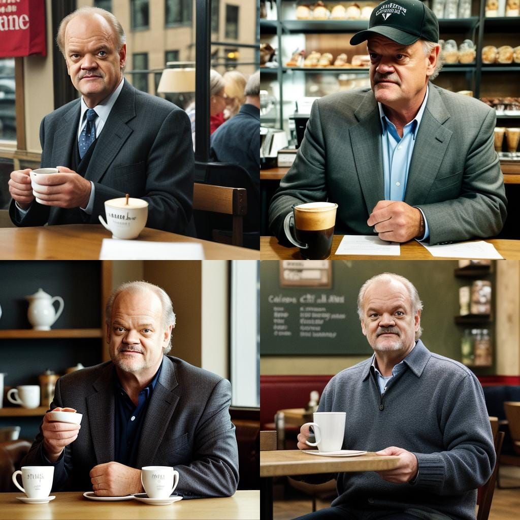 Frasier Crane at Cafe Nervosa: Digital Art